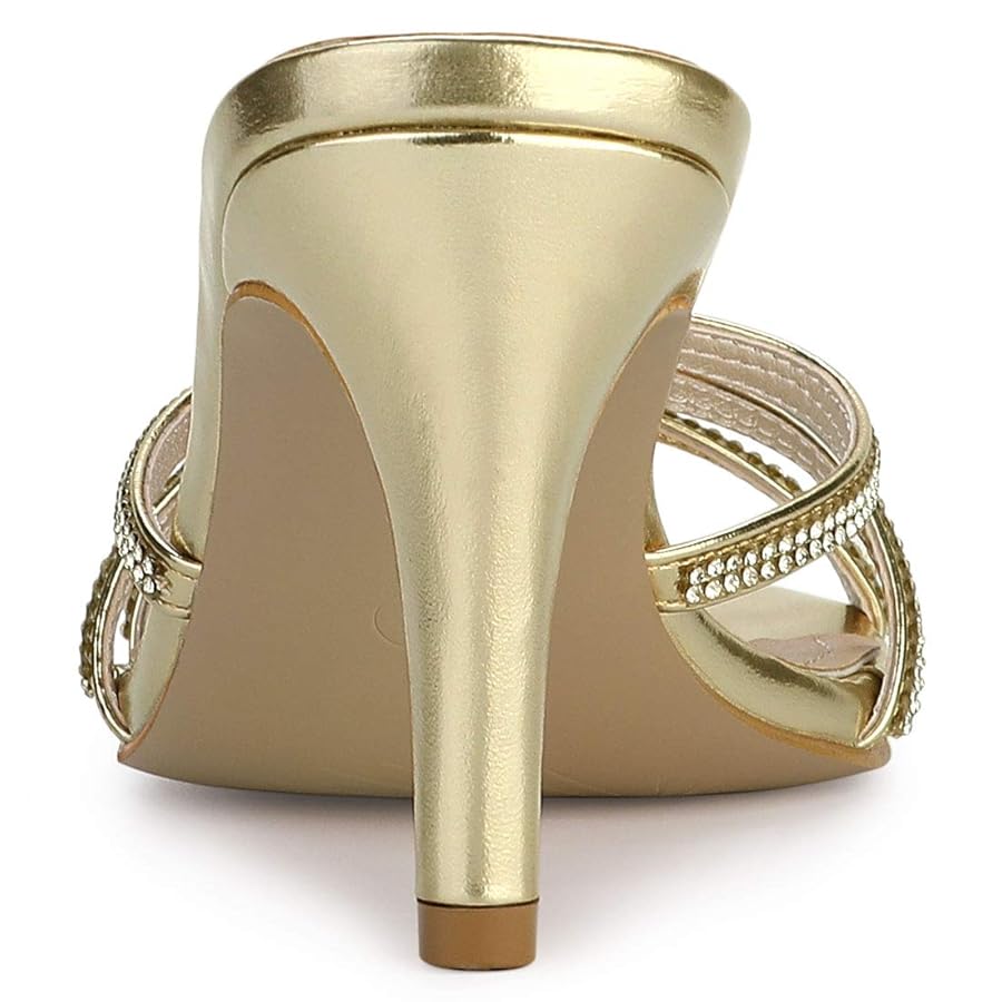 Amazon.com | Allegra K Women's Open Toe Rhinestone Strappy